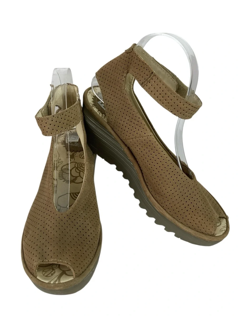 Fly London Yala Suede Ankle Strap Wedge Shoe, Size 38